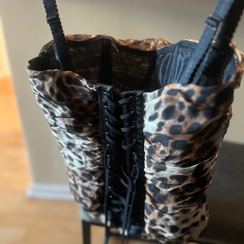 SOLD OUT Skims & dolce Gabbana corset top nwt leopard